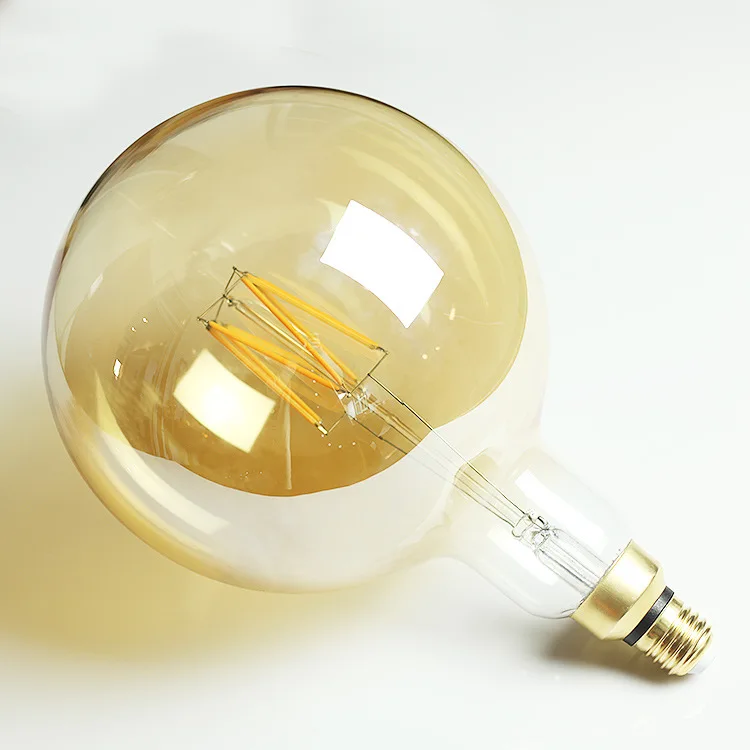 E27 230V China light bulbs big sise Globe led edison G200 antique bulb 6w 8w vintage large led filament lamp