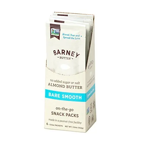 Barney Butter All Natural Almond Butter | Bare Smooth | Single Snack Pack | 0.6 ounces