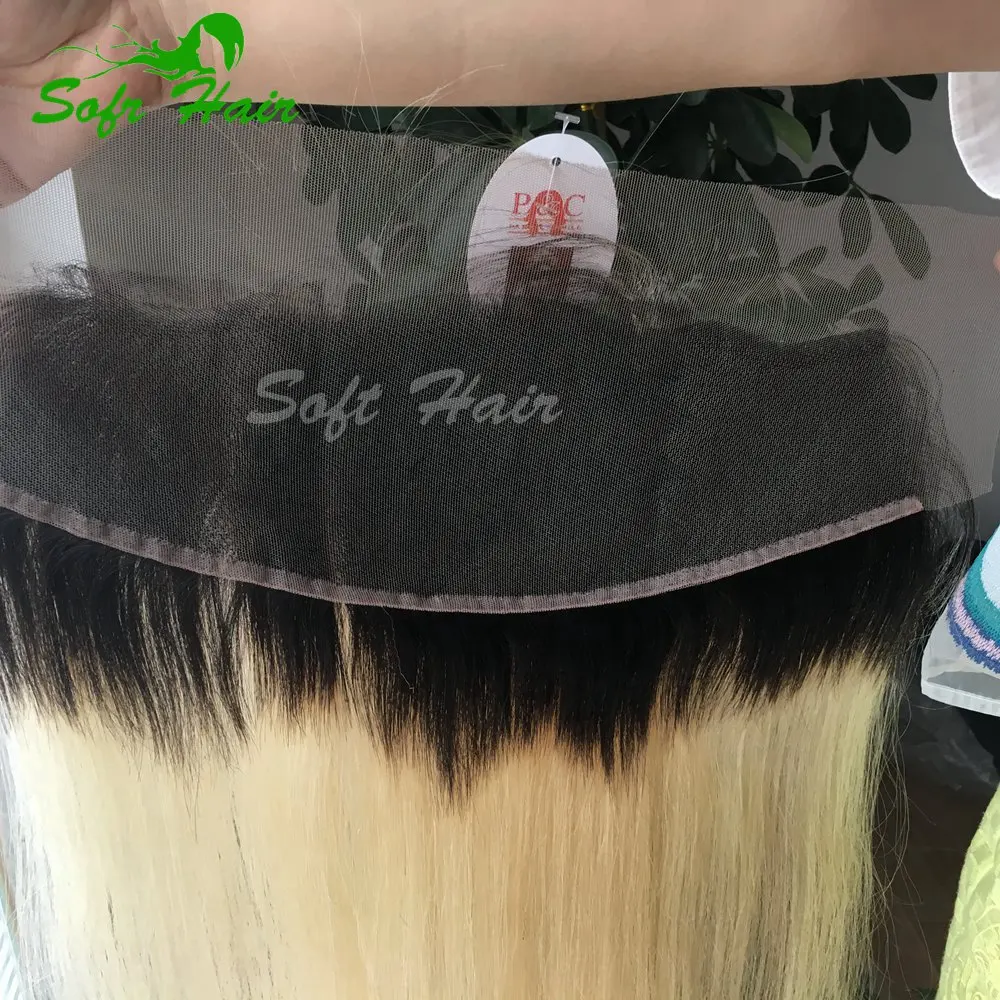 Wholesale Natural Hair Extensions Two Color 1b 613 Frontal And