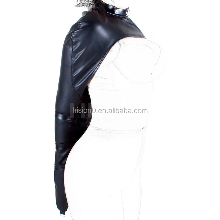 New Style Bondage Arm Glove Costume Pu Leather Arms Bound Lingerie