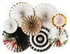 Paper Fans Paper Rosettes Botanical Fans Gold Paper Fan Baby Shower Decoration Engagement Party Decoration Wedding decoration