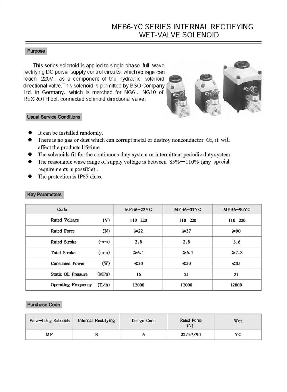 Rexroth switch hydraulic solenoid MFZ622YC,MFZ637YC,MFZ690YC,MFB622YC,MFB637YC,MFB690YC
