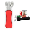 CYSHMILY Reusable Lunch Cutlery Set, Travel Camping Flatware Set Utensils, 3 Piece Stainless Steel (Knife, Fork, Spoon)