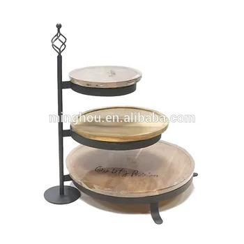 3 Tier Wood Tray Serving Plate For Home Kitchen And Bar 3 Tier Wood Tray Serving Plate For Home Kitchen And Bar