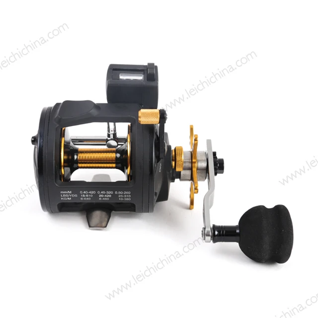 3+1bb Levelwind Fishing Trolling Reel With Line Counter Buy Trolling