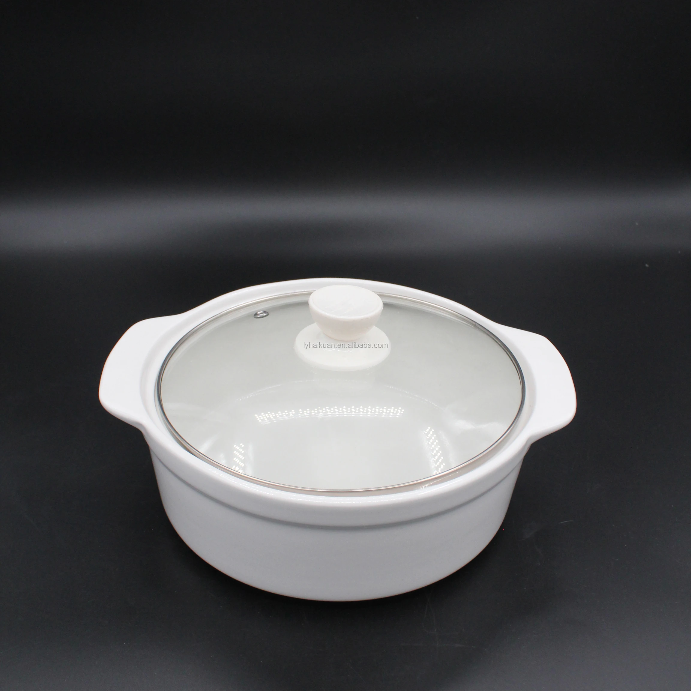 Stocked New Design White Ceramic Soup Tureen With Glass Lid Buy