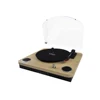 Audmic Real Wooden Multi function Vinyl Turntable Record Player With Dust Cover