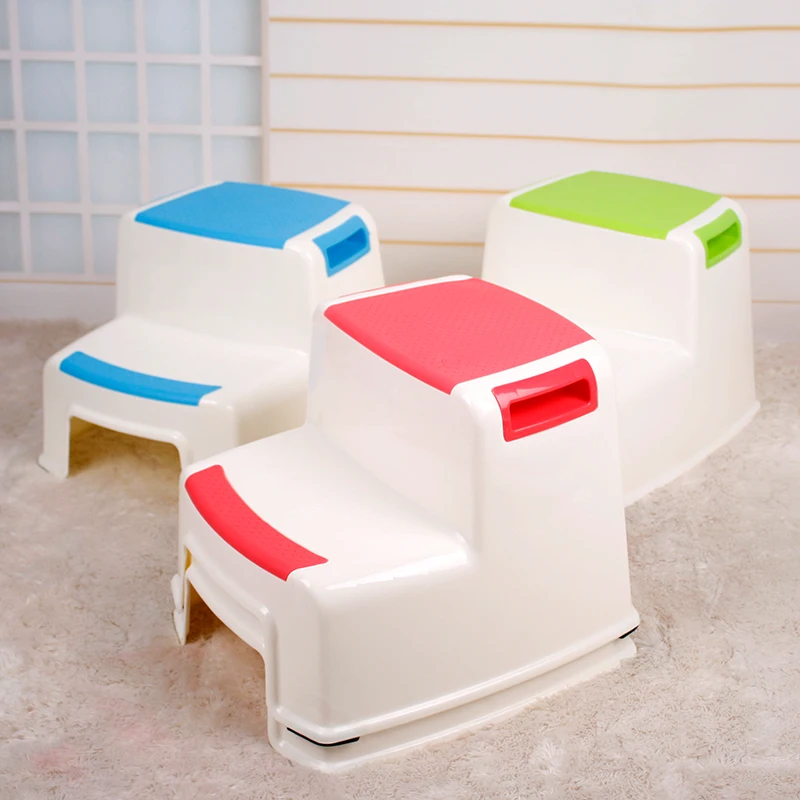 Child Toilet Stool Dual Height Plastic Stackable Child Step Stool For