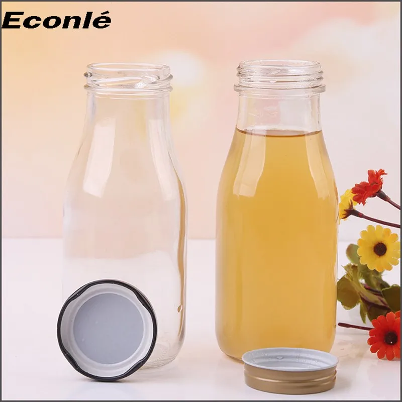 Wholesale Special Design Triangle Shape Frosted 300ml Glass Juice Bottle With Screw Caps Buy