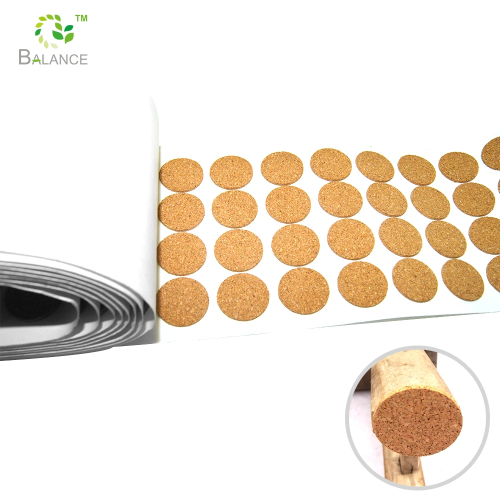 Adhesivebacked Round Sticky Cork Pads Amazon Supplier Self Adhesive