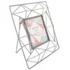 Antique geometric diamond mint green powder coated metal wire picture frame