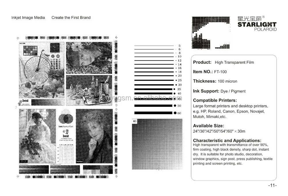 large format transparency printing