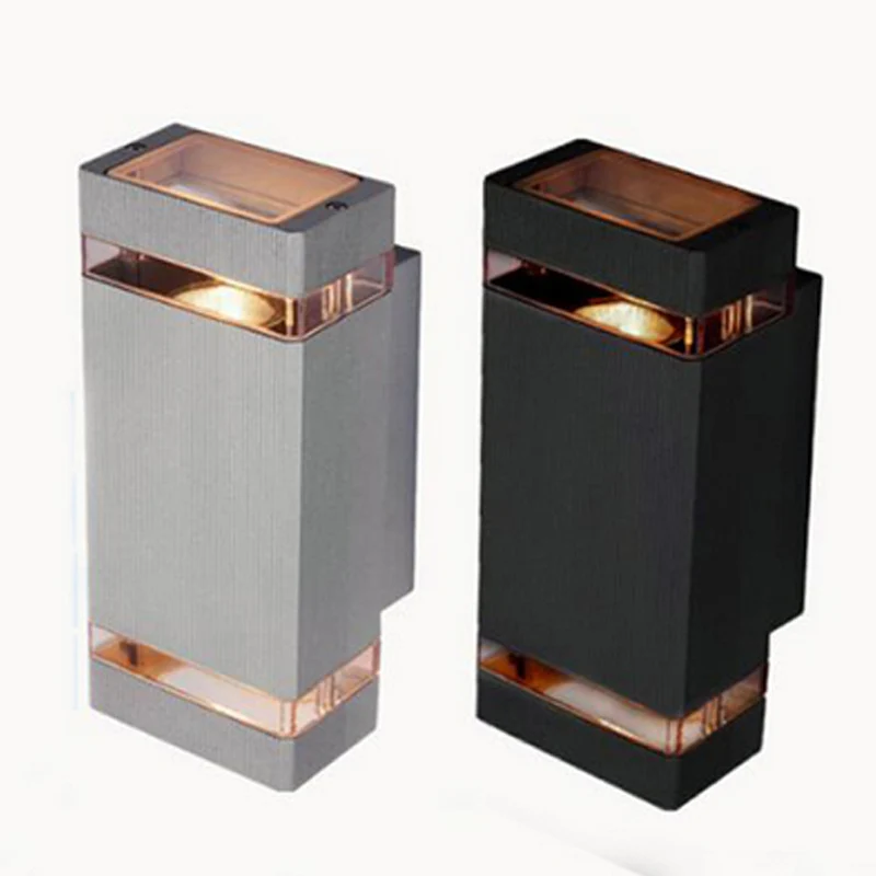 Wholesale  courtyard designer decorative exterior wall  mounted  square sconces outdoor up down light