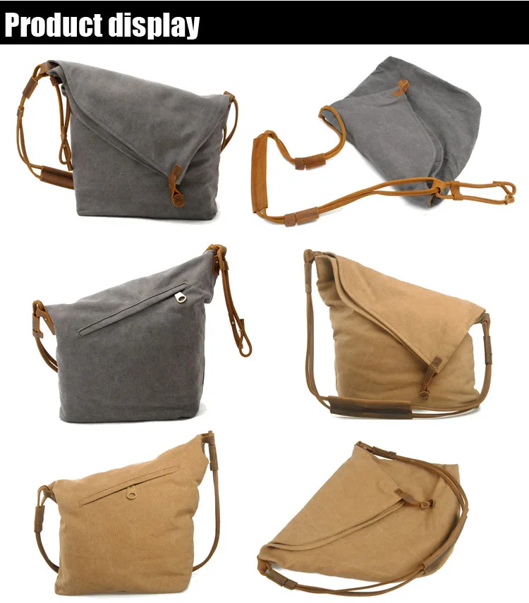 High Quality Amazon popular Elegant Ladies Canvas Leather shoulder handbag hand bag unisex
