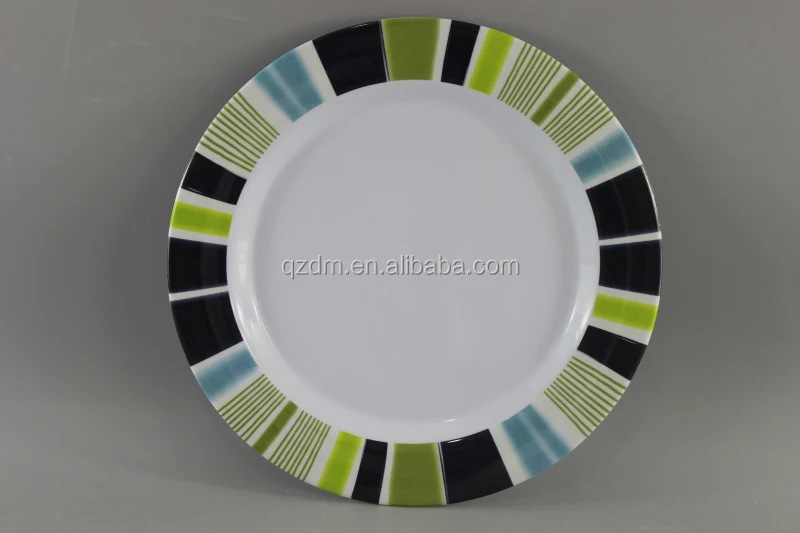 Custom Print Melamine Dinner Plate Plastice Dishes