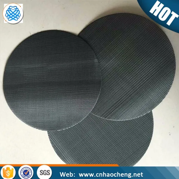 Black Wire Mesh Cloth Woven Technique Extruder Screen Pack Filter Disc ...