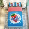 4 Pics Reactive printed strawberry design brushed polyester bedsheet duvet cover factory direct sale