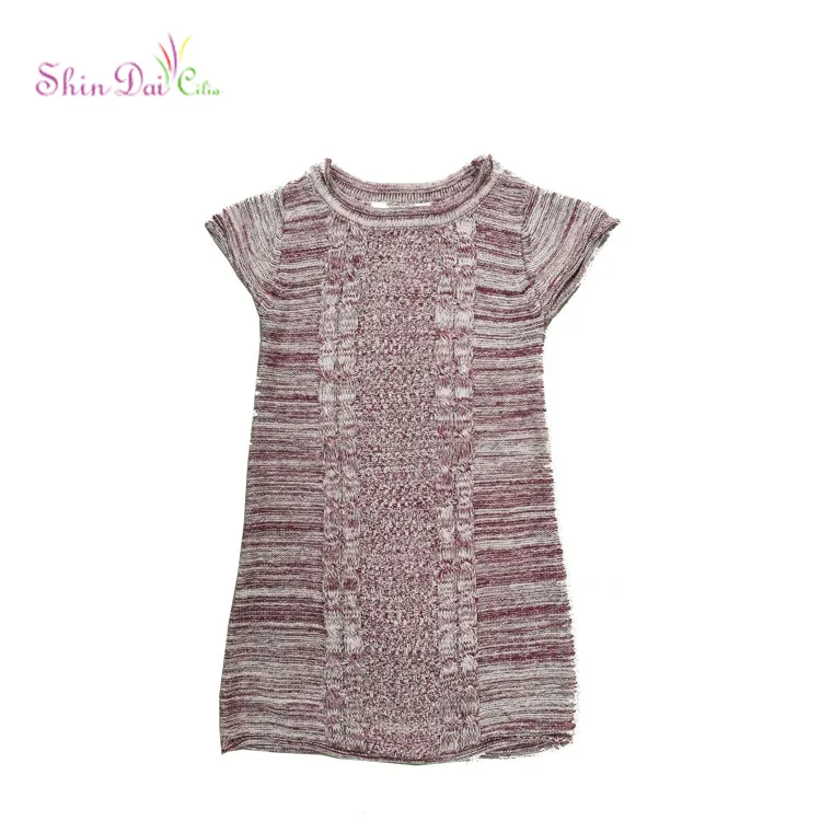 New Products Safety Item 100% Cotton Long Stripe Sweater Girl Skirt
