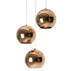 Modern LED Pendant Lamp with Copper Sliver Shade E27 Bulb Glass Ball Lighting