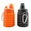 500ML Space saving Low MOQ Collapsible Silicone Sports bottle