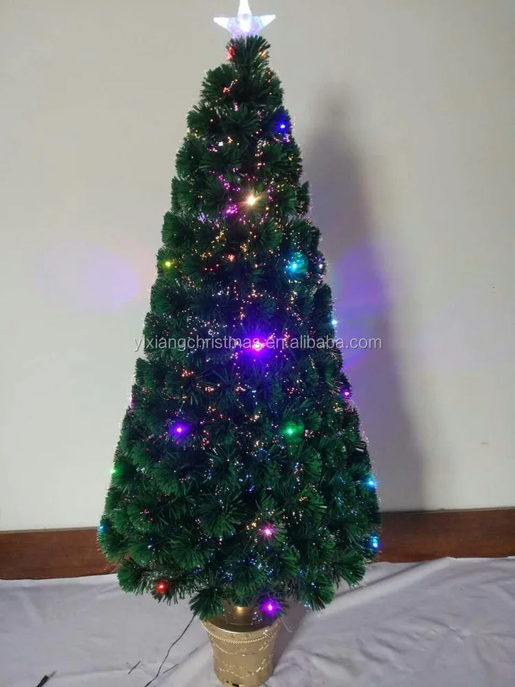 Unomor Artificial Christmas Tree with Multi-Color and Tree Star-Evergreen Pine Tree 5FT Christmas Tree