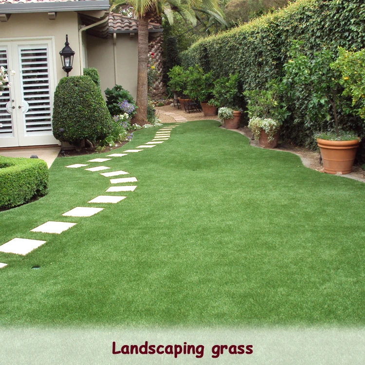 U shape natural looking 35mm artificial carpet grass for garden