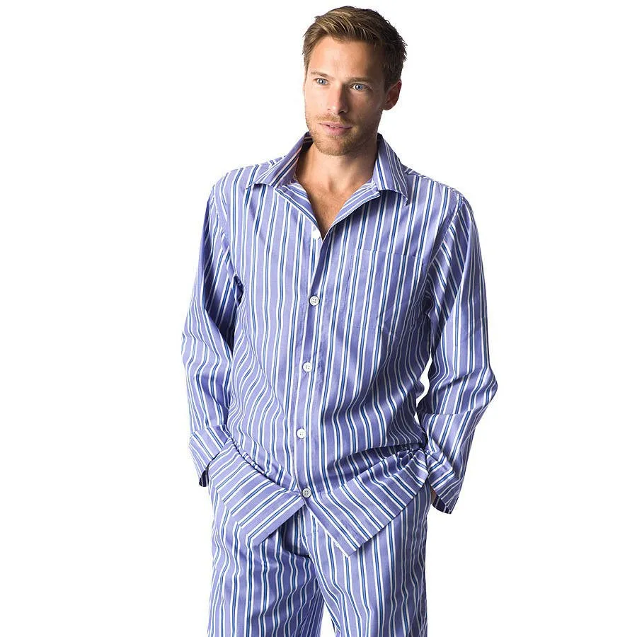 blue and white striped pyjamas womens