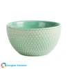 14cm superior quality gift embossed ceramic serving bowl for pasta salad fruit rice
