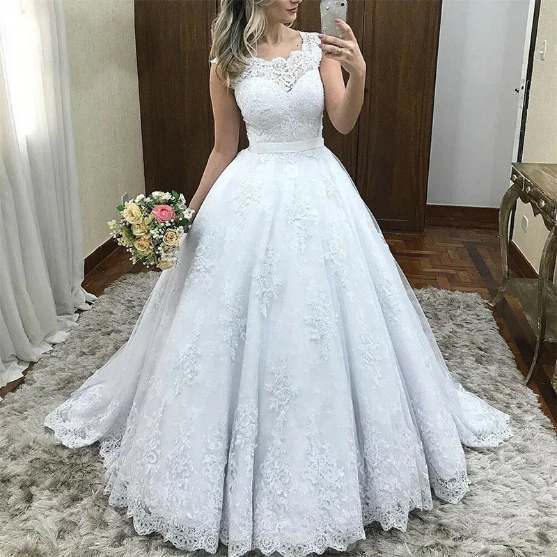 lace overlay wedding dress