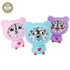 YWAJ003 RDT Wholesale 3inch Kids Novelty Promotional Gift Colorful Cartoon Cat Shaped Plastic Desktop Table Alarm Clock