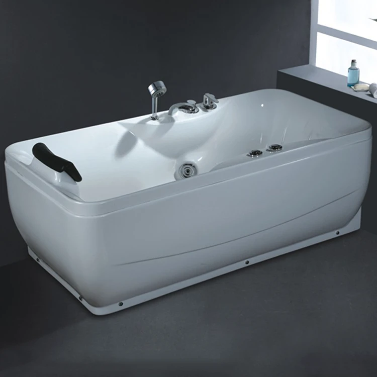 Rustic White Cheap Small Freestanding Acrylic Jet Whirlpool Bathtub For ...