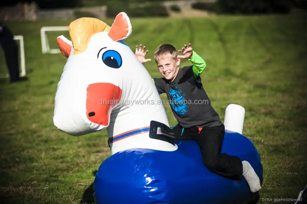 3 Lane Inflatable Horse Racing,Inflatable Jumping Horse Race For Sale