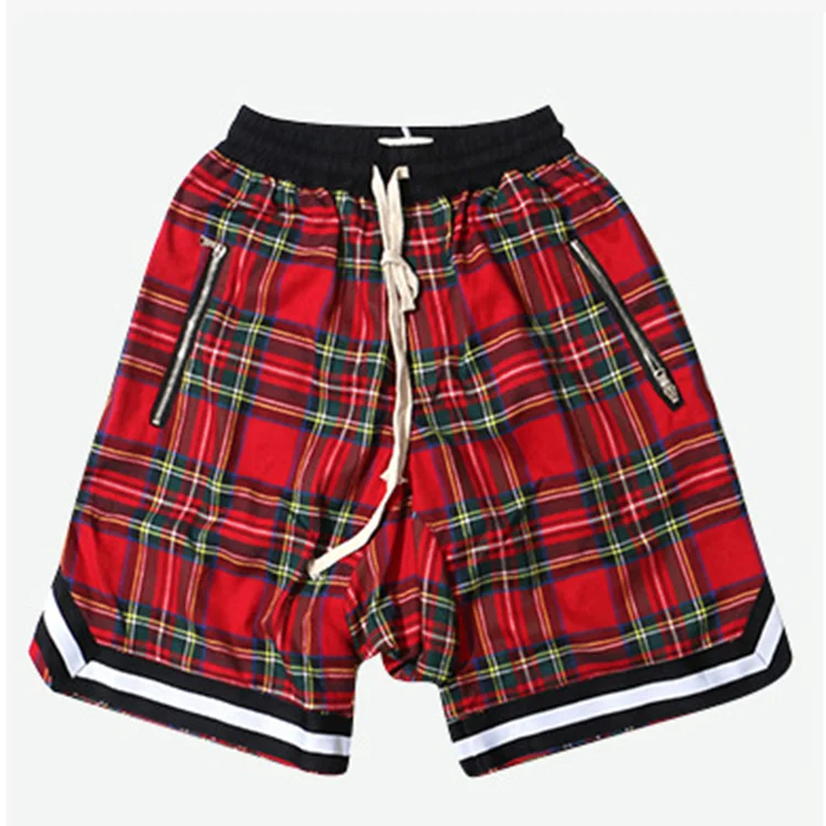 plaid sweat shorts