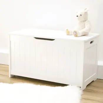 white wood toy chest