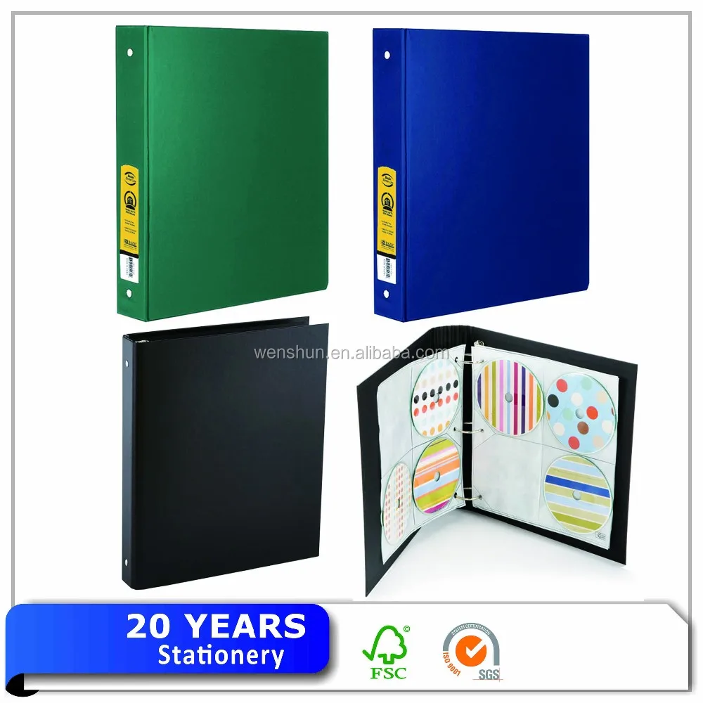 3 x 2 Ring Neon  A4 Folder Assorted Colours Hardcover Binder School Office 
