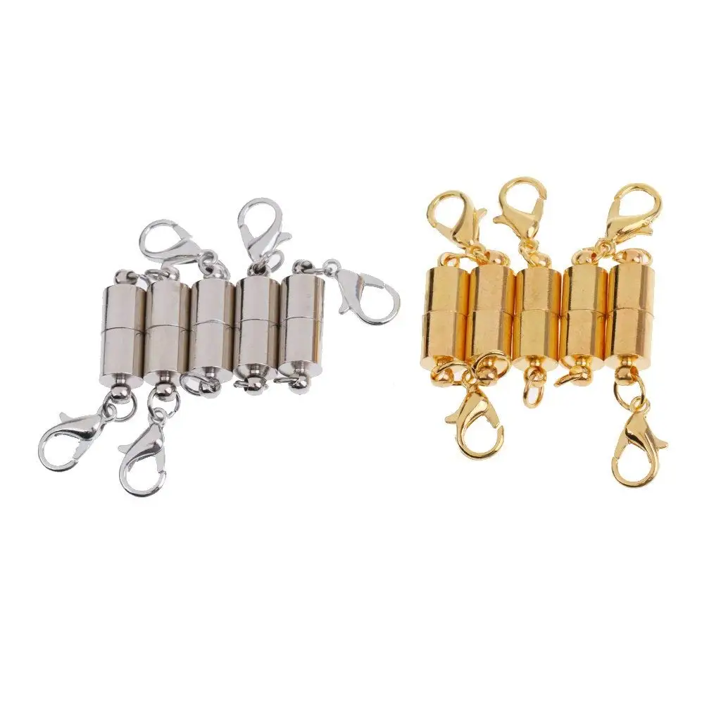 Clasps For Jewellery Making Find Get Quotations Magideal 10 Pieces Cylinder Jewelry Clasps Magnetic Findings Hooks Diy Jewellery Fastener Connectors