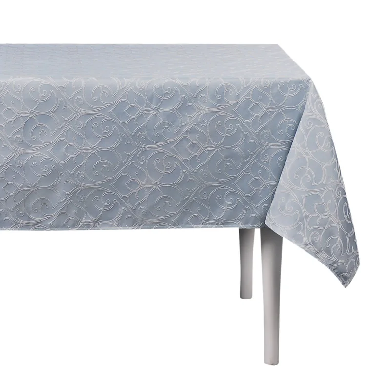 Jacquard 90 Round Wipeable Tablecloth 60x84 Vinyl Round Oilcloth