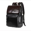 Waterproof Luxury Leather Backpack High End Men Leather Laptop Backpacks