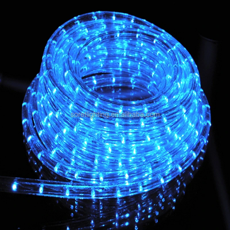 new water blue aqua blue 2wire round ip65 outdoor waterproof led rope light
