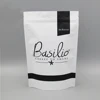 Laminated aluminum foil zip lock bag stand up pouch /matt white foil pouch /zip lock coffee bag