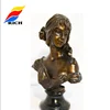 custom bronze painting small resin head bust statue for wholesale