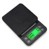 Digital Coffee Drip Scale with the function of timer and transparent bowl and Mat,Black