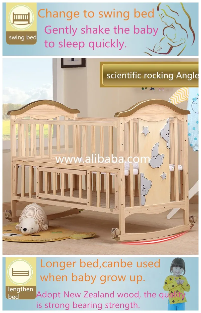 Royal Baby Custom Made Wood Baby Crib French Style Elegant