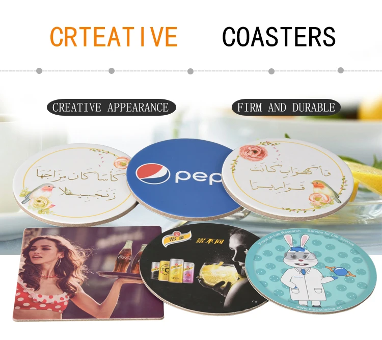 Promotion Cheap Absorbent Waterproof Paper Cardboard Beer Coaster