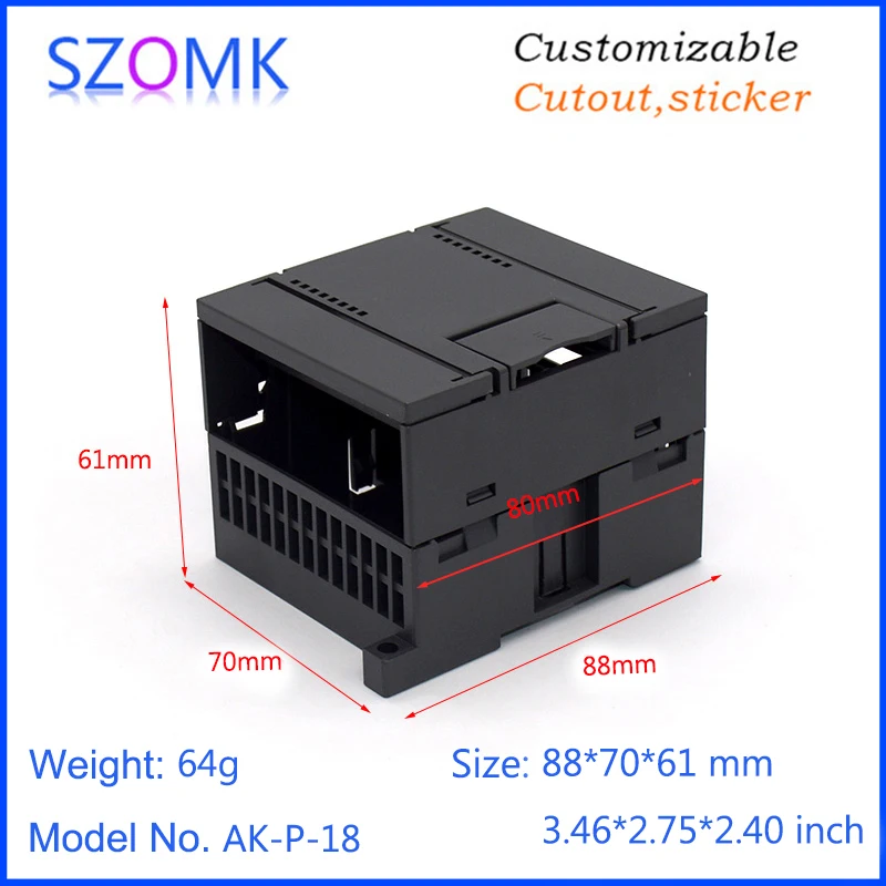 SZOMK Nhà Cung Cấp Sản Xuất Điện Tử Nhựa Din Rail Bao Vây Cho Pcb