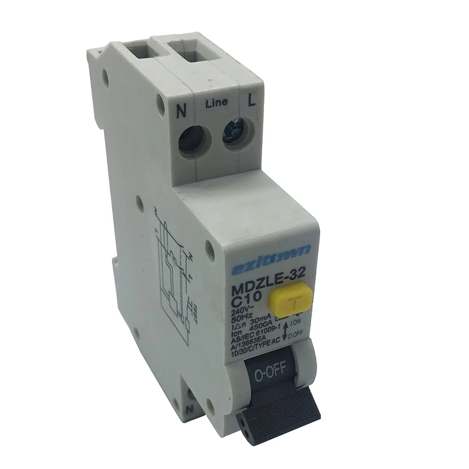 Buy Residual Current Breaker With Overload Protection RCBO,10A Circuit