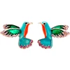 ed01178b Wholesale Pink Crystal Enamel Bird Fashion Charm Stud Earrings For Women