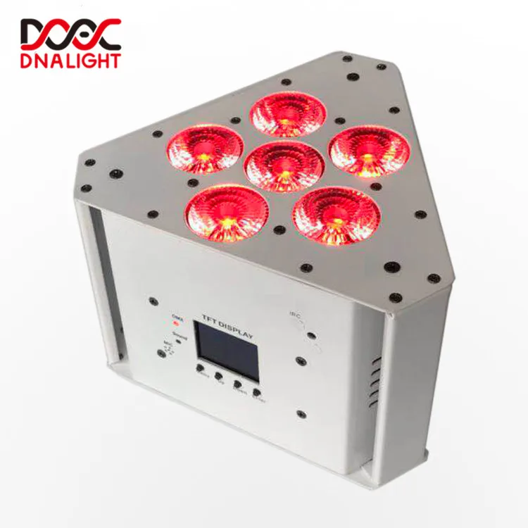 12*18W Wedge Tri Freedom Uplight Mini Led Par Light Stand Irc Remote Dmx Wifi Mobile Control Battery Powered 20 Hours