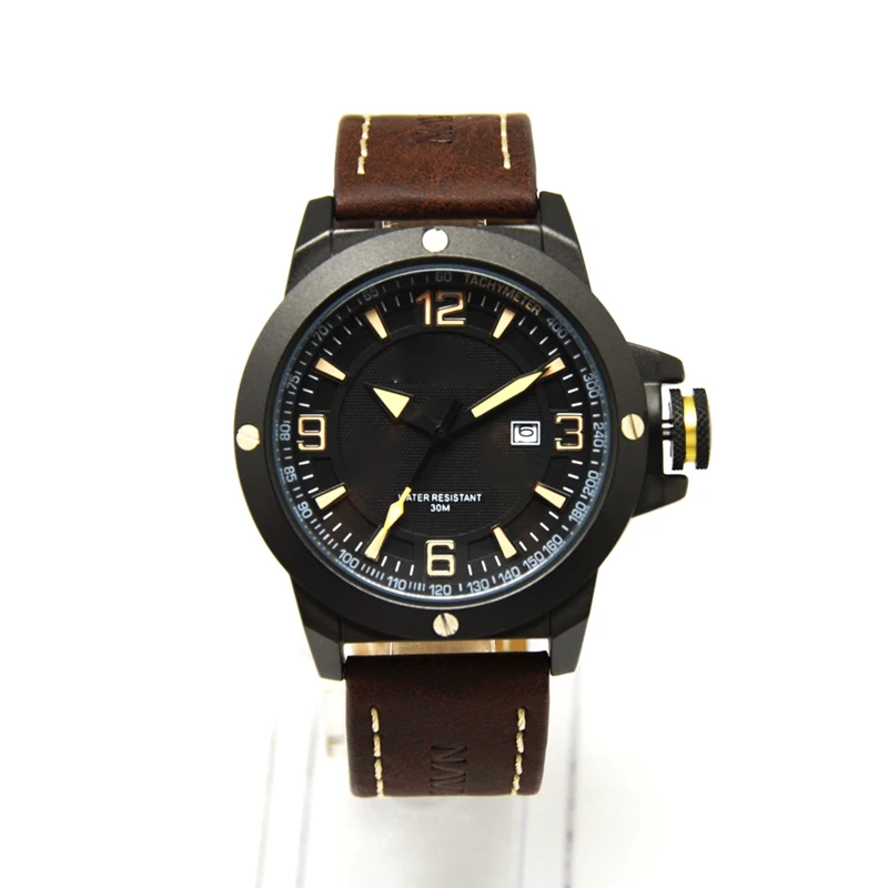 Wholesale Custom Japan Movement Tachymeter Chronograph Water Resistant 30m Watch Man For Sale