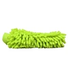 Green Auto Detailing Buffing Polishing Wheel Cleaning Scratch / Lint Free Car Wash Glove Microfiber Chenille Car Wash Mitt